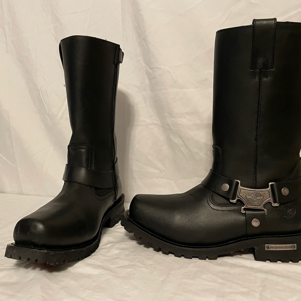 Milwaukee leather riding boots